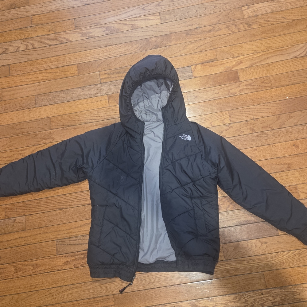 The North Face Black and Gray Hooded Jacket
